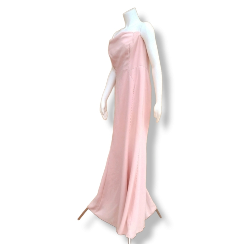 JILL STUART Academy Pink Strapless Floor Length Gown 12 Wedding Formal Dress - Picture 8 of 16